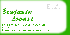 benjamin lovasi business card